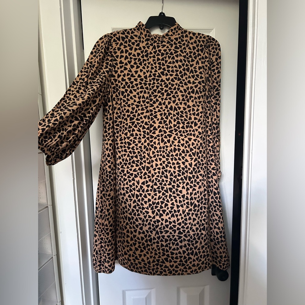Ann Taylor Heart Print Shift Dress